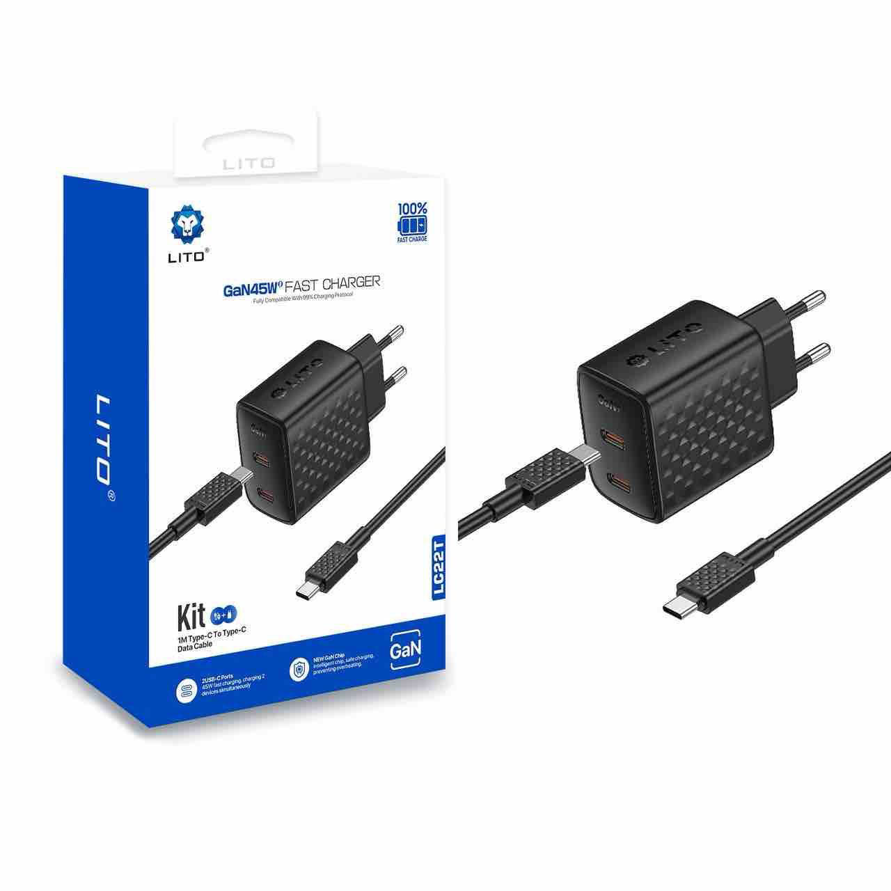 شاحن Lito LC22 45W C-C Cable